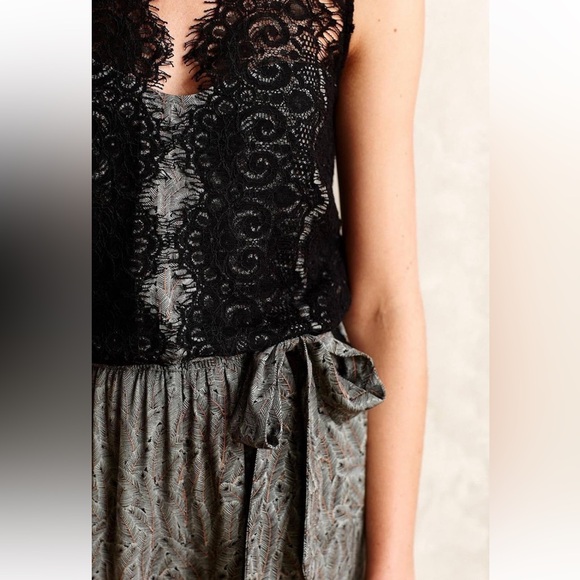 🖤✨Anthropologie Elevenses Lace Medley Jumpsuit Size 12 - Picture 3 of 10